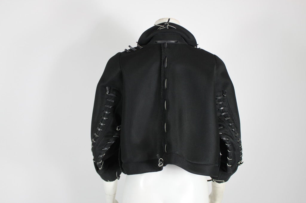 COMME des GARÇONS Football Leather Cord Motorcycle Jacket 1
