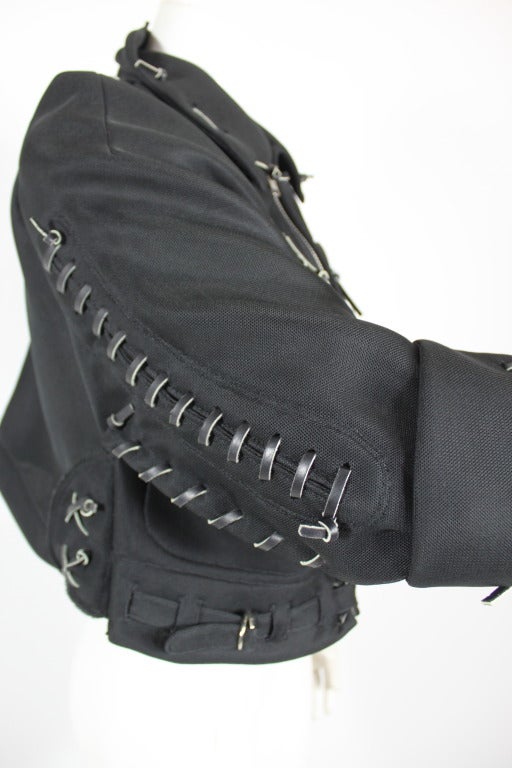 COMME des GARÇONS Football Leather Cord Motorcycle Jacket 4
