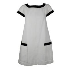 Vintage 1960s Courreges White Babydoll Dress
