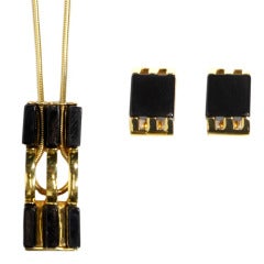 Pierre Cardin Modernist Necklace & Earrings Set