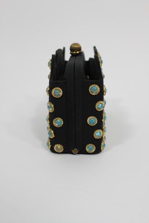 Women's 1960s Lewis Evening Bag with Cabochons