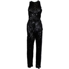 Givenchy Black Sequined Jumpsuit