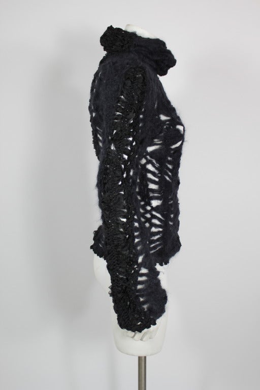 Women's Christian Dior Wool Cashmere Crochet Sweater