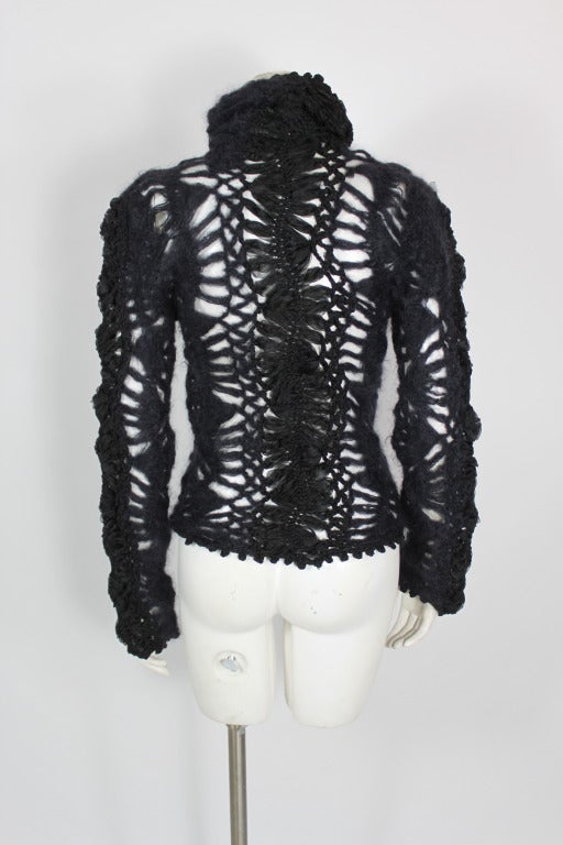 Christian Dior Wool Cashmere Crochet Sweater 1