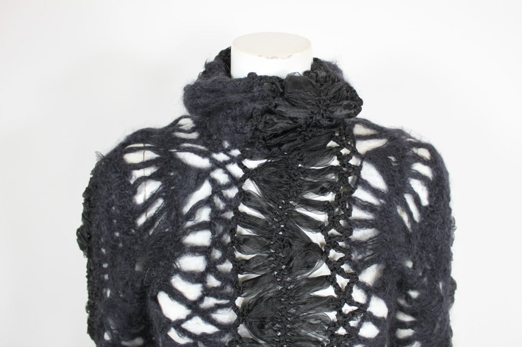 Christian Dior Wool Cashmere Crochet Sweater 2