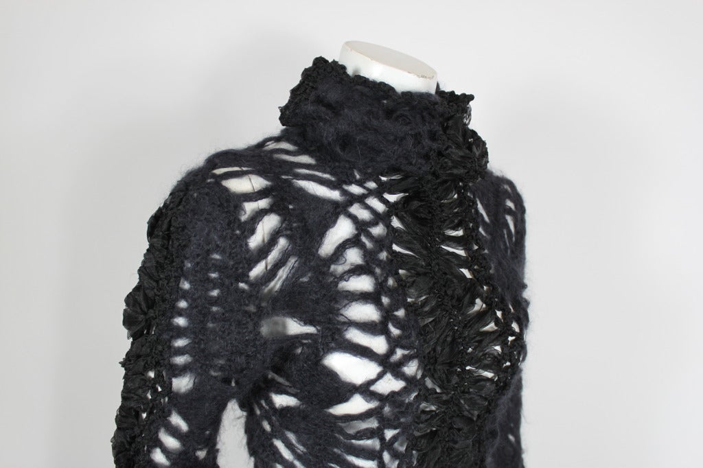 Christian Dior Wool Cashmere Crochet Sweater 3