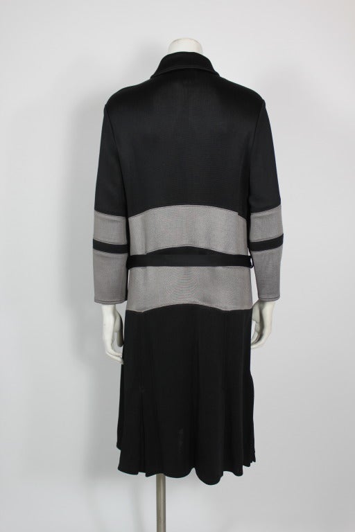 Women's Chado Ralph Rucci 1990s Jersey Color Block Coat