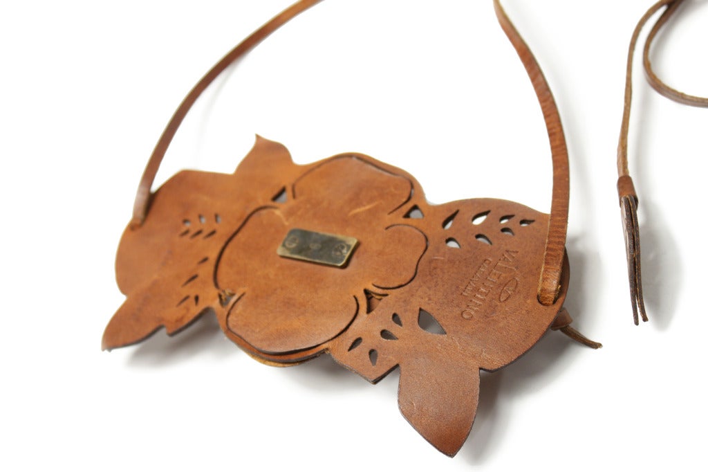 Women's Valentino Gemstone Laser-Cut Leather Belt