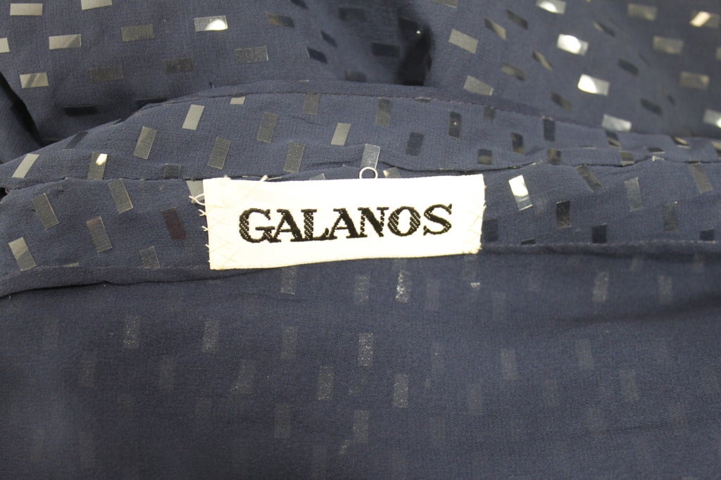 Galanos Navy Palazzo Pant Jumpsuit - belt not included 5