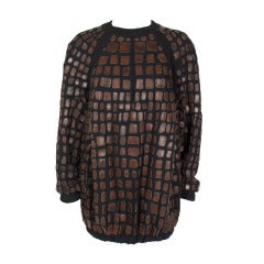 Rucci Alligator Appliqué Silk Tunic