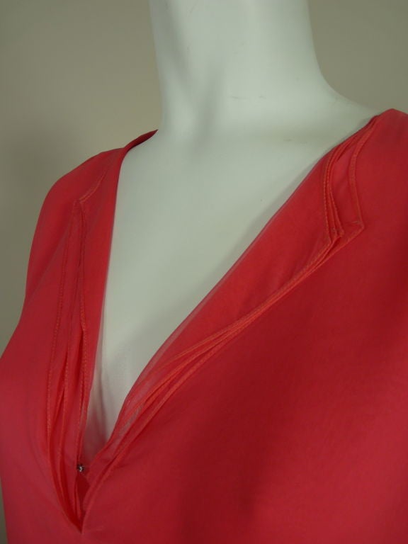 Red Sant'Angelo 1970s Pink Layered Silk Chiffon Dress For Sale