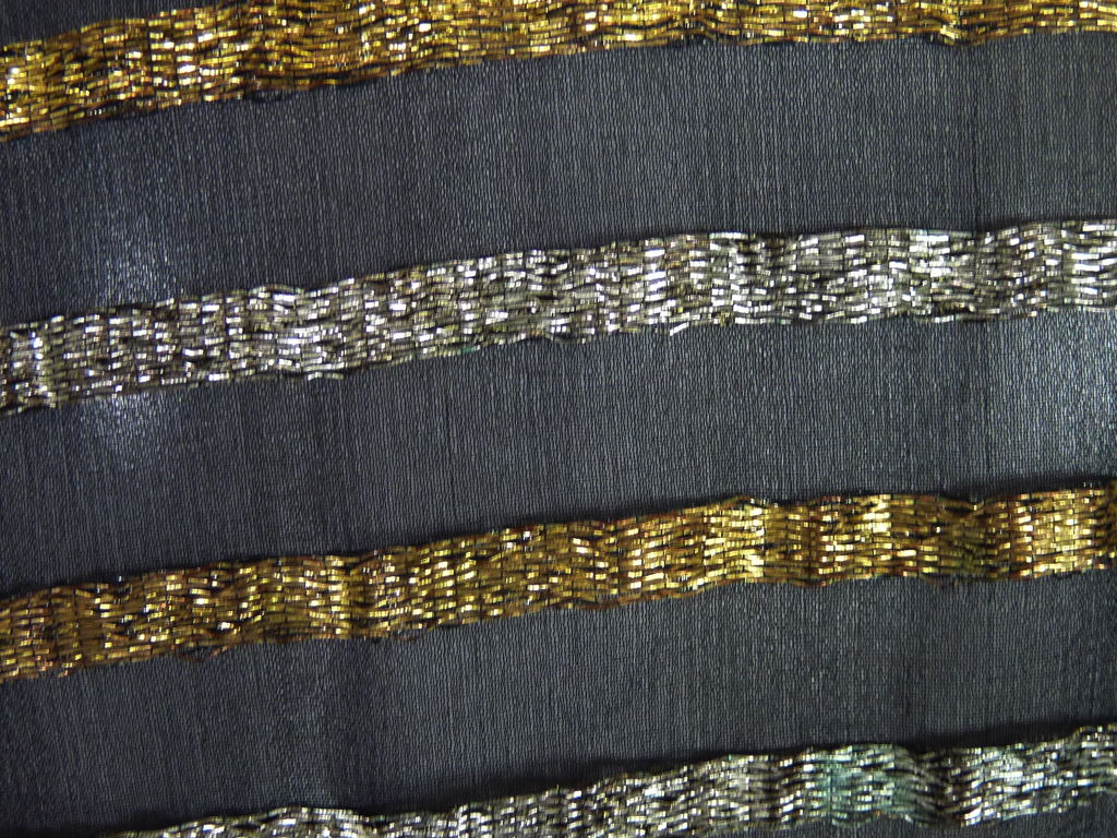 1930's Metallic Lamé and Silk Striped Blouse 5