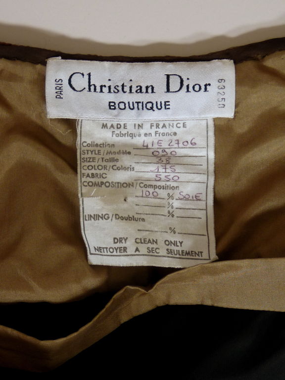 Christian Dior 1980s Chocolate Brown Macraméd Halter Gown 3
