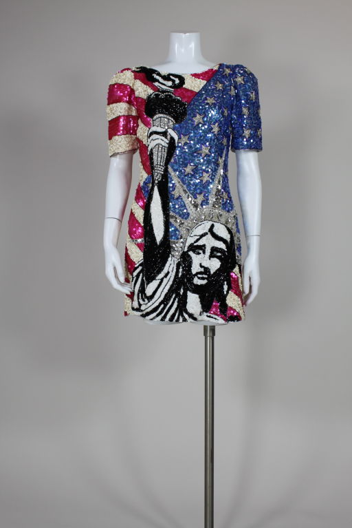 1980's Statue of Liberty Mini Dress 7