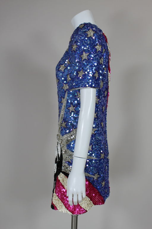 1980's Statue of Liberty Mini Dress 3