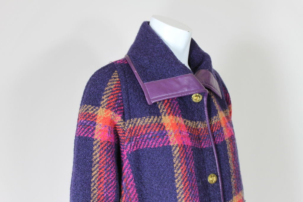 Women's Bonnie Cashin Plaid Wool Coat