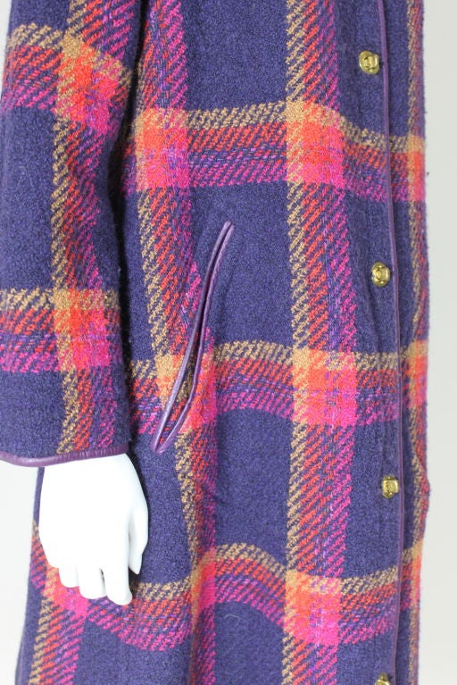 Bonnie Cashin Plaid Wool Coat 1