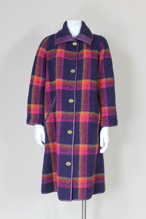 Bonnie Cashin Plaid Wool Coat 5