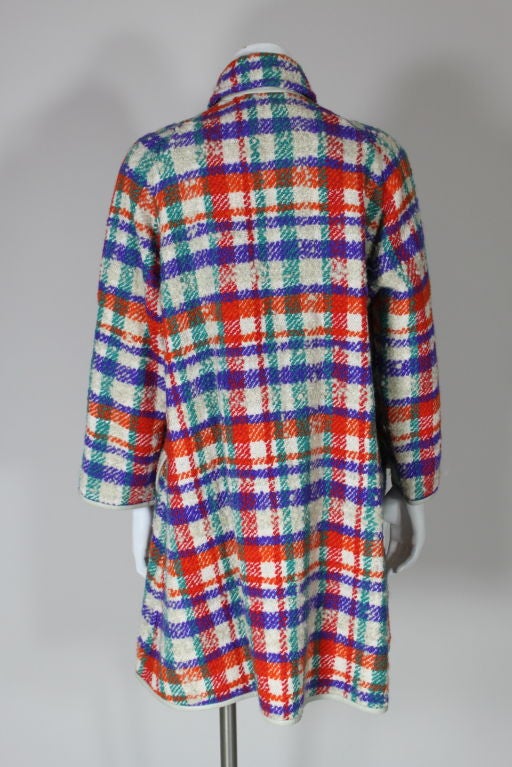 Bonnie Cashin 1960s Checked Wool Coat, New/Old Stock 3
