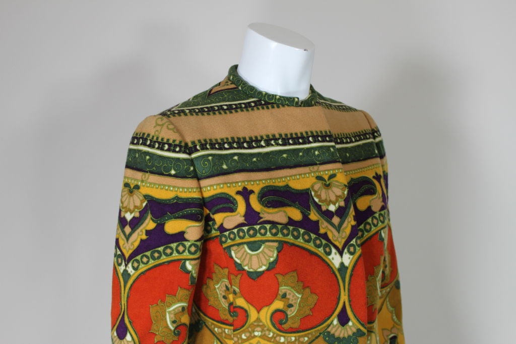Bill Blass Printed Tapestry Coat 1