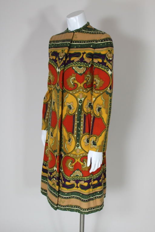 Bill Blass Printed Tapestry Coat 3