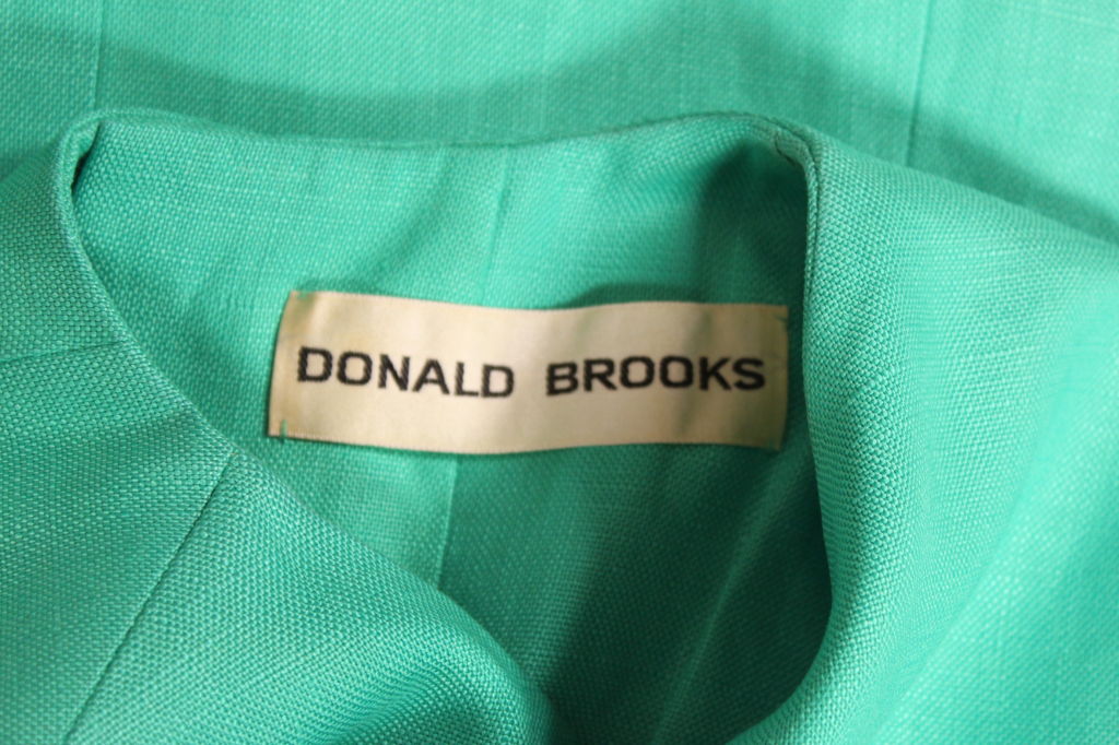 Donald Brooks Teal Linen Shift Dress For Sale 3
