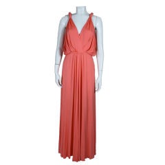 Retro Holly's Harp Draped Jersey Gown