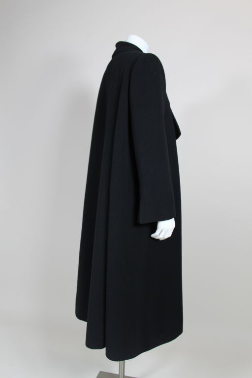 1960's Trigere Felted Wool Coat 3