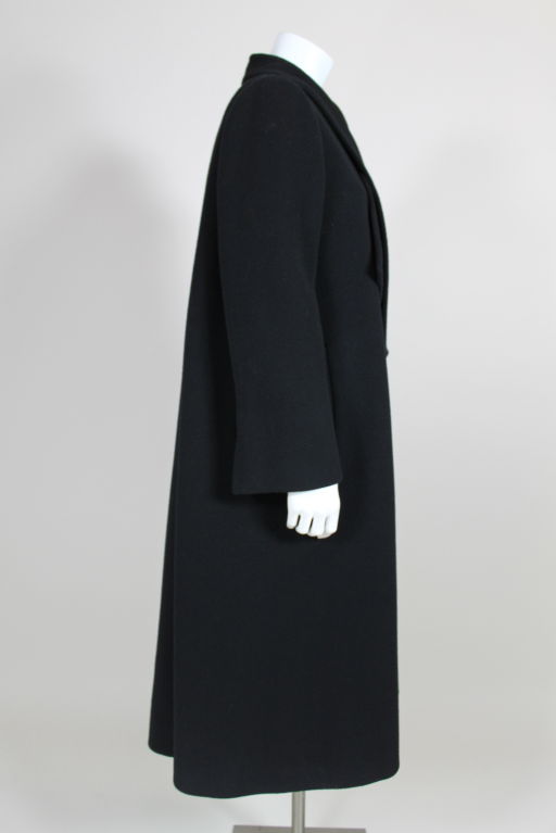 1960's Trigere Felted Wool Coat 4