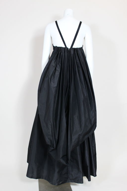 Bill Blass Silk Taffeta Gown with Butterfly Bustle at 1stDibs