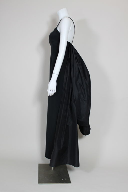 Bill Blass Silk Taffeta Gown with Butterfly Bustle 4