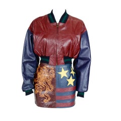 Vintage Jean Paul Gaultier Leather Patchwork Ensemble