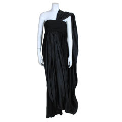 Bill Blass Taffeta and Jersey Evening Gown