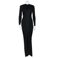 Bill Blass Jersey Fringed Gown