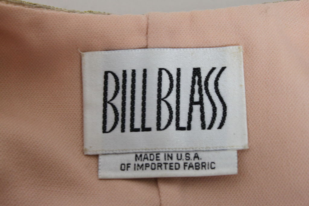 Bill Blass Metallic Lace Beaded Evening Jacket 6