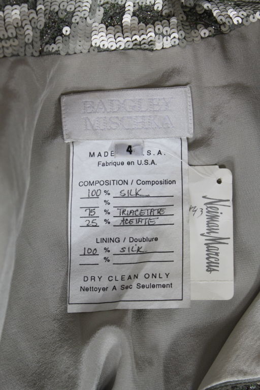 Badgley Mischka Metallic Solid Sequined Evening Jacket 6