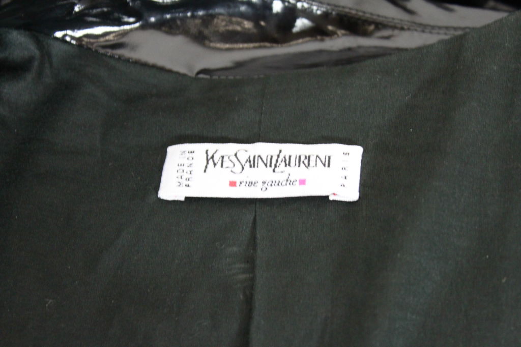 Yves Saint Laurent Rive Gauche Vinyl Trench Coat 5