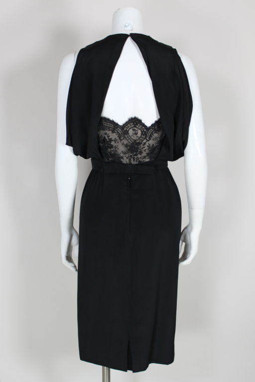 Don Loper Silk and Lace Cocktail Dress at 1stdibs