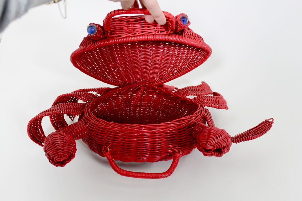 wicker crab purse