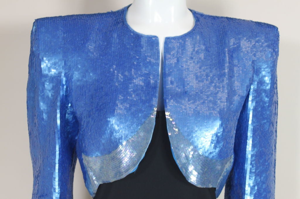Carolina Herrera Architectural Sequined Evening Jacket 4