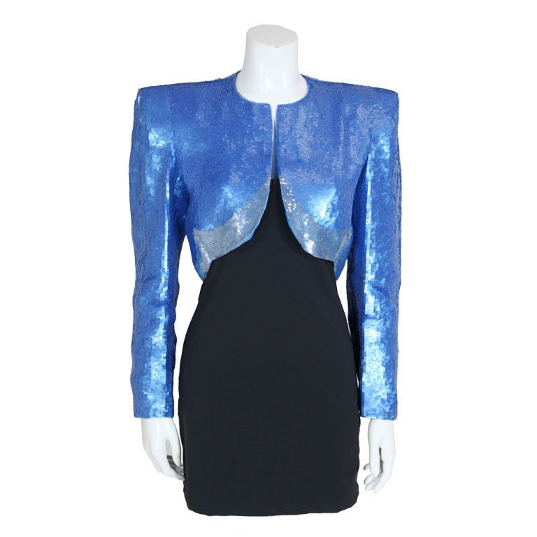 Carolina Herrera Architectural Sequined Evening Jacket