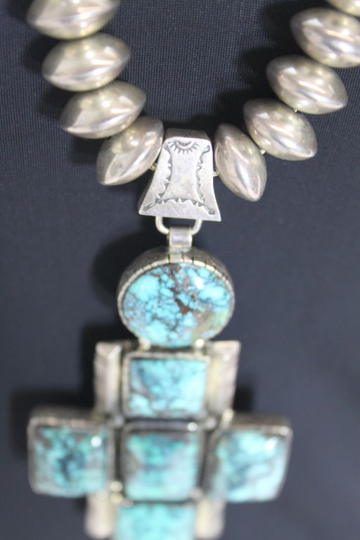 Tom Willeto Navajo Silver and Turquoise Necklace 1