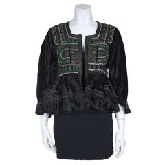 Vintage Embellished Velvet Bolivian Jacket