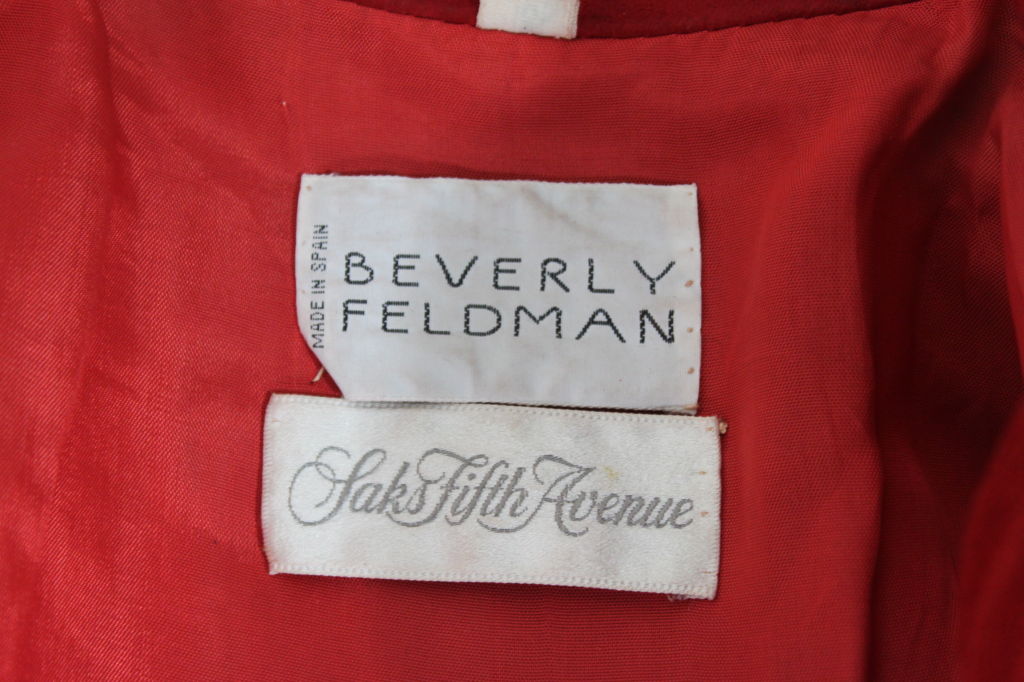 Beverly Feldman Red Suede Jacket with Rainbow Fringe 4