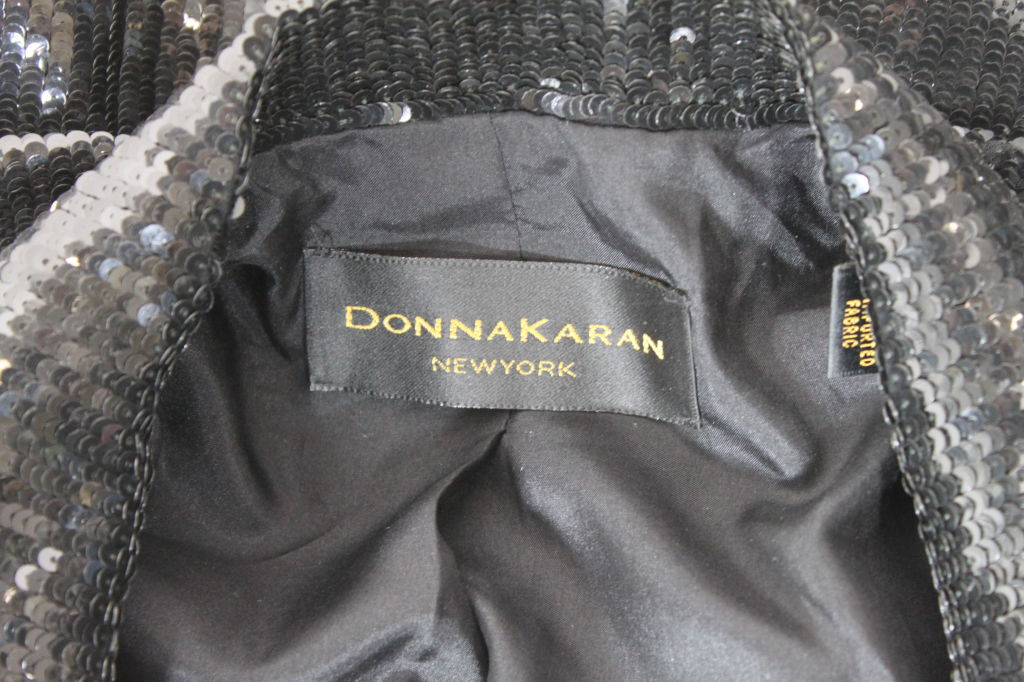 Donna Karan Black Sequined Blazer 7