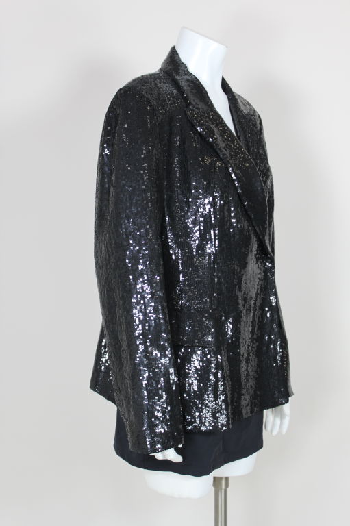 Women's Donna Karan Black Sequined Blazer