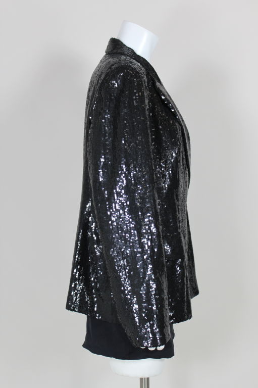 Donna Karan Black Sequined Blazer 1