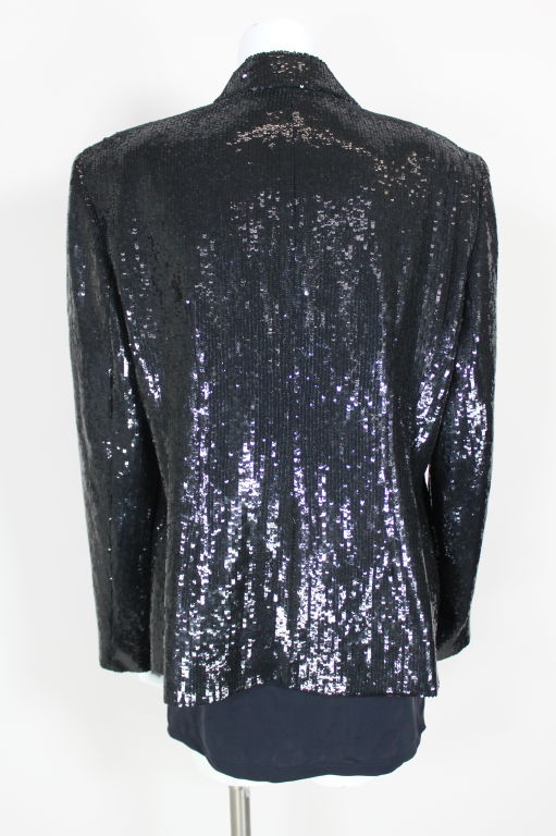 Donna Karan Black Sequined Blazer 2