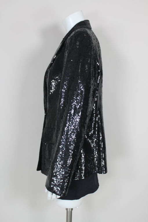 Donna Karan Black Sequined Blazer 3