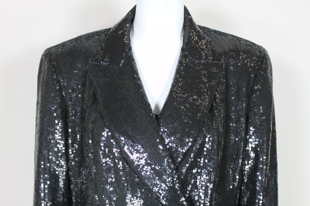 Donna Karan Black Sequined Blazer 5